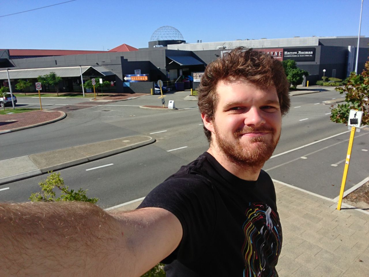 standing at city west station in perth, outside the work premises