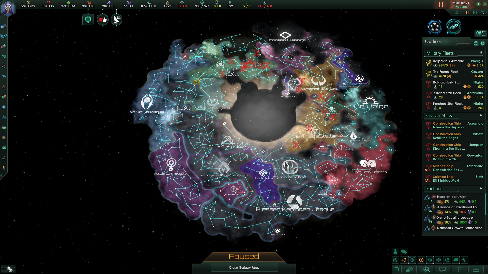 Most of the game takes place on a pretty generic-looking map of a pretty-generic-looking galaxy.